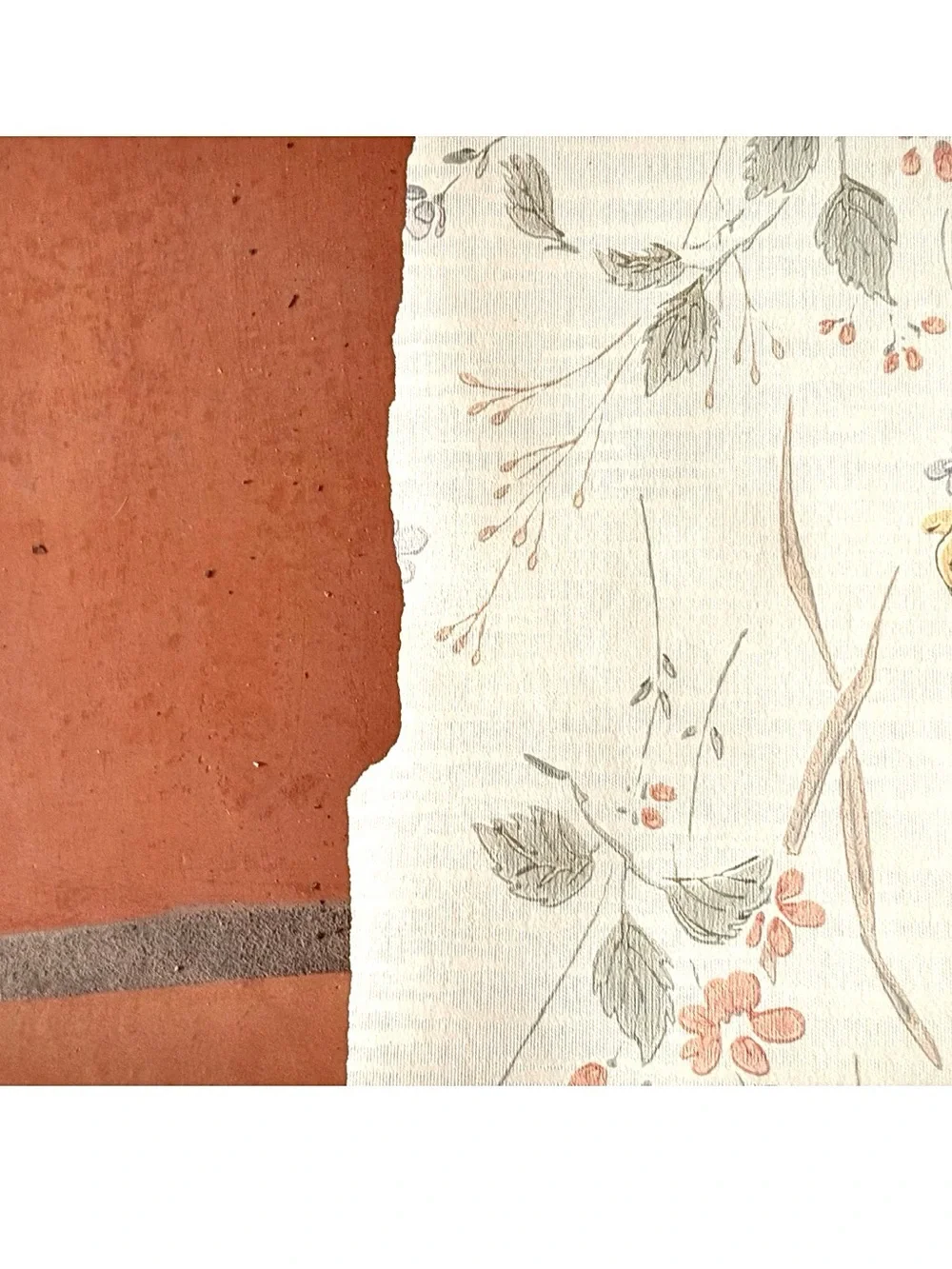 Vintage Wallpaper Floral Butterfly Cottage Collin & Aikman Wallcovering 7212
